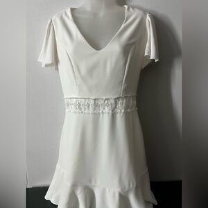 Teeze Me Ivory Lace-Waist V-Neck Wedding Dress